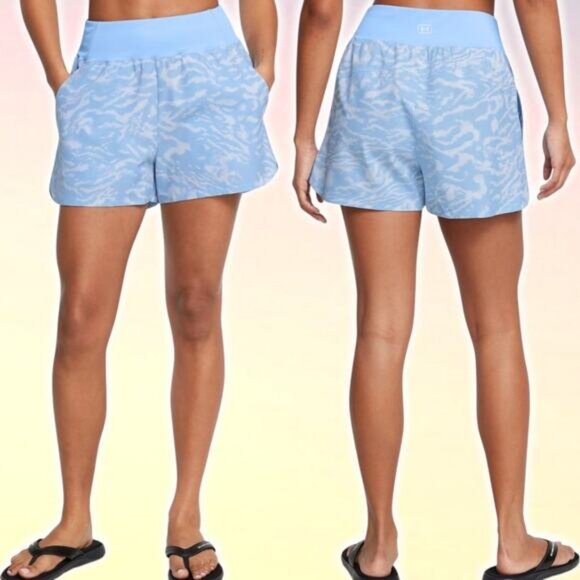 NWT UNDER ARMOUR Fish Pro Woven Women's 3" Shorts Size 2XL Horizon Blue - Picture 1 of 7